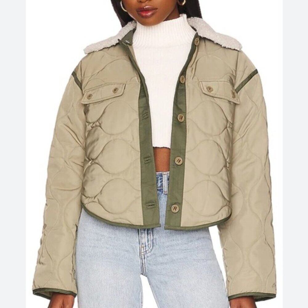 Tularosa Sage Green Agnes Quilted Jacket Size Small
